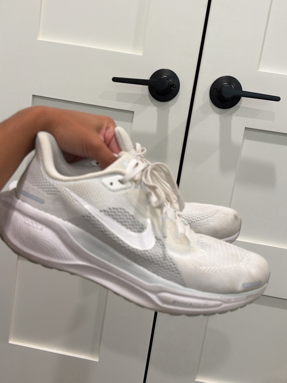 Nike All-White Mesh Trainer with Signature Swoosh